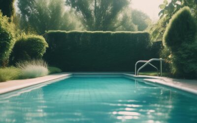 Piscine dans jardin